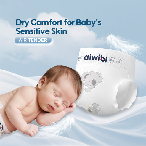 Aiwibi Australian Disposable Breathable Baby Diapers Tapestyle Premium, Large 26 Count