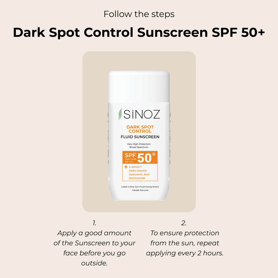 Sinoz Dark Spot Control Fluid Sunscreen SPF 50+, 50ML