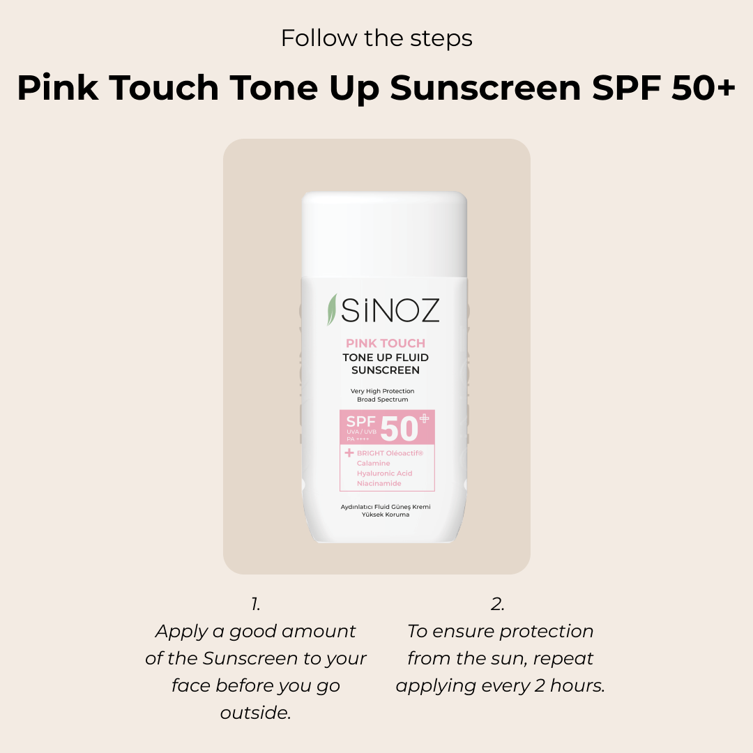 Sinoz Pink Touch Tone Up Fluid Sunscreen SPF 50+, 50ML