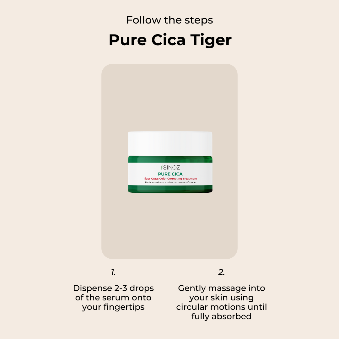 Sinoz Pure Cica Tiger Grass Tone Equalizing Cream, 15ML