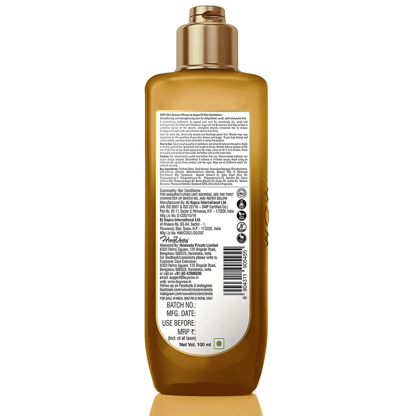 WOW SKIN SCIENCE ARGAN CONDITIONER, 100ML