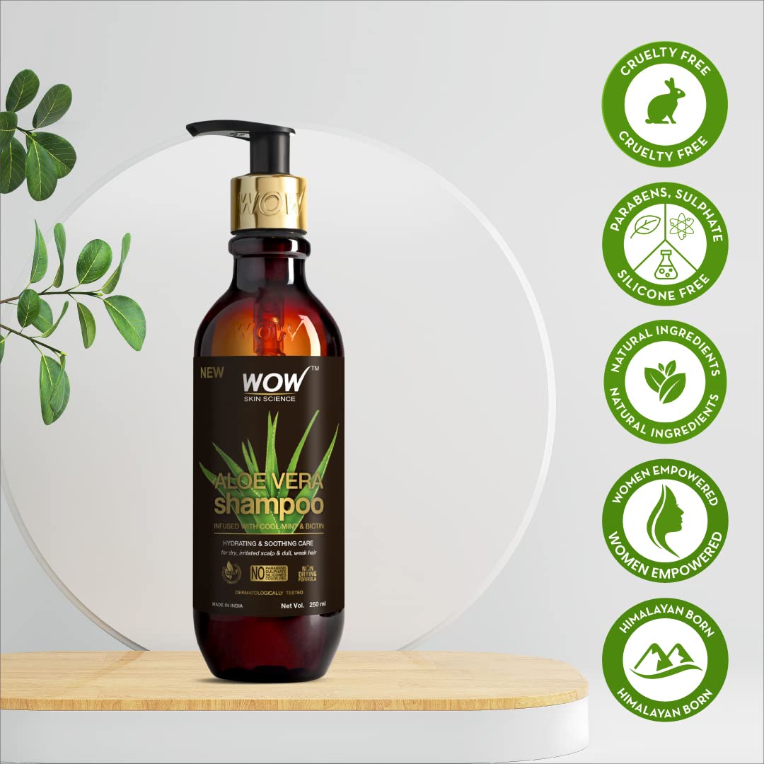 WOW SKIN SCIENCE ALOE VERA SHAMPOO, 250ML