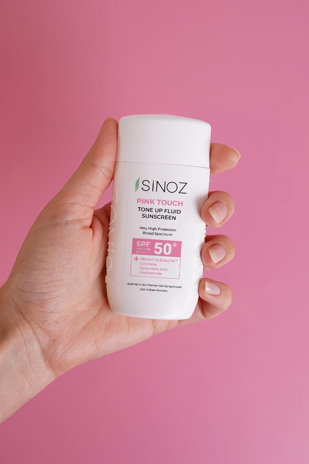 Sinoz Pink Touch Tone Up Fluid Sunscreen SPF 50+, 50ml