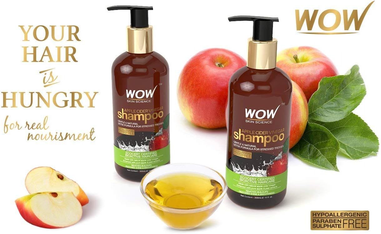 WOW SKIN SCIENCE APPLE CIDER VINEGER SHAMPOO, 300ML