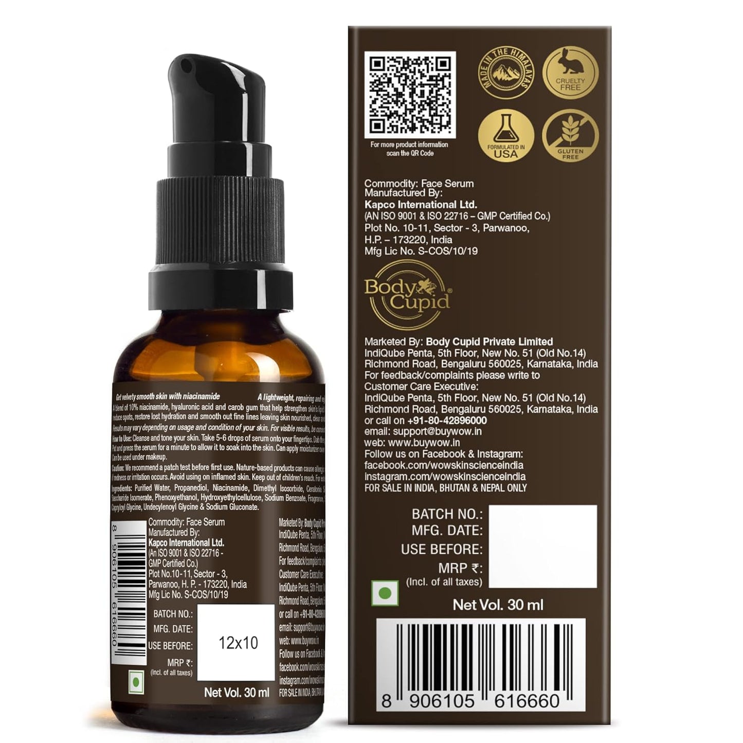 WOW SKIN SCIENCE NIACINAMIDE SERUM, 30ML