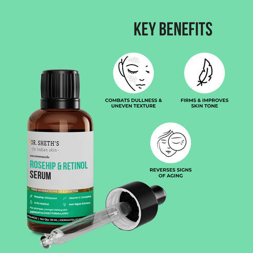 Dr. Sheth's Rosehip & Retinol Serum, 30 ML