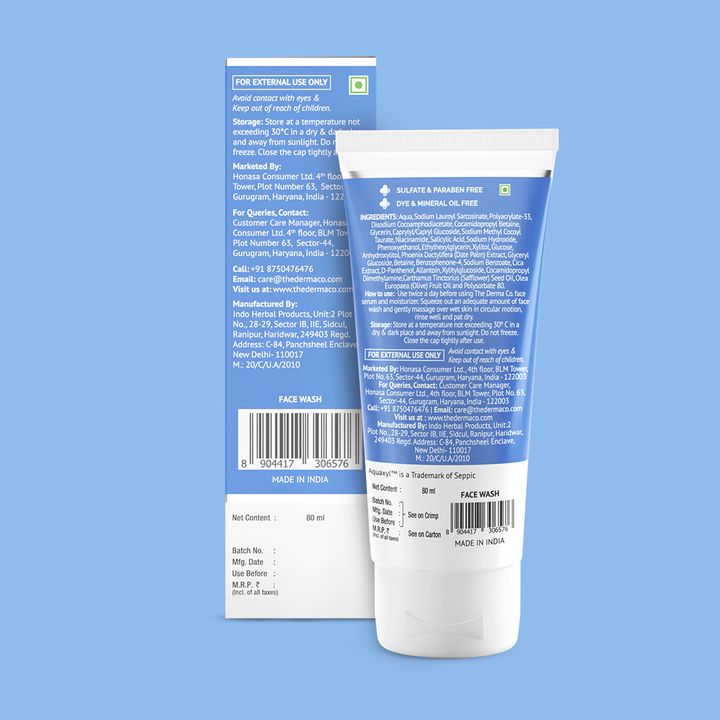 The Derma Co Sali-Cinamide Anti-Acne Face Wash with 2% Salicylic Acid & 2% Niacinamide, 80m ML