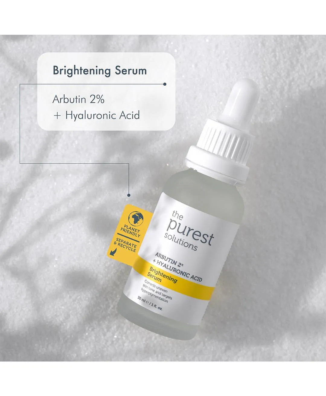 The Purest Solutions Arbutin 2% + Hyaluronic Acid Brightening Serum, 30ml