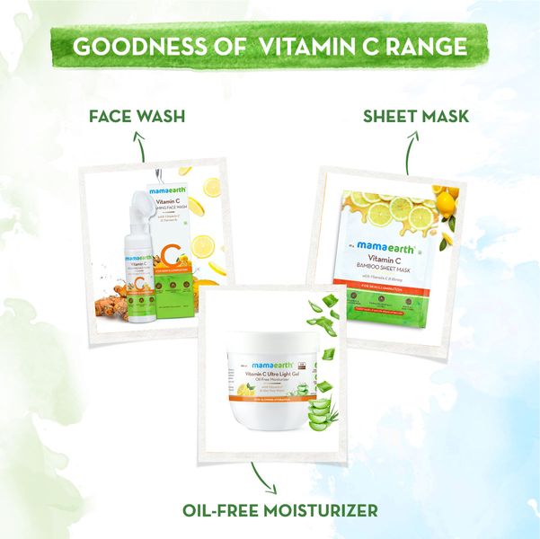 Mamaearth Vitamin C Bamboo Sheet Mask with Vitamin C & Honey, 25 GM