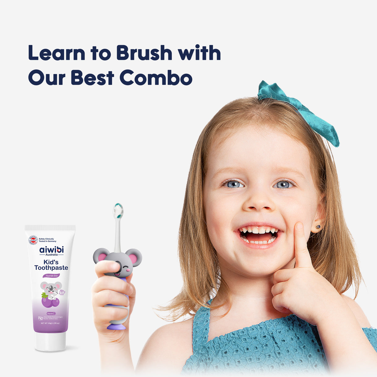 Aiwibi Kid's Tooth Brush & Tooth Paste Combo