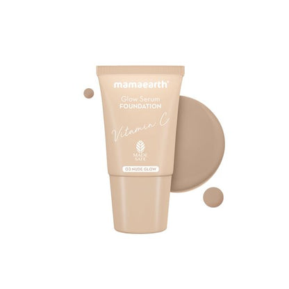 Mamaearth Glow Serum Foundation Mini Tube - Nude Glow, 18 ML