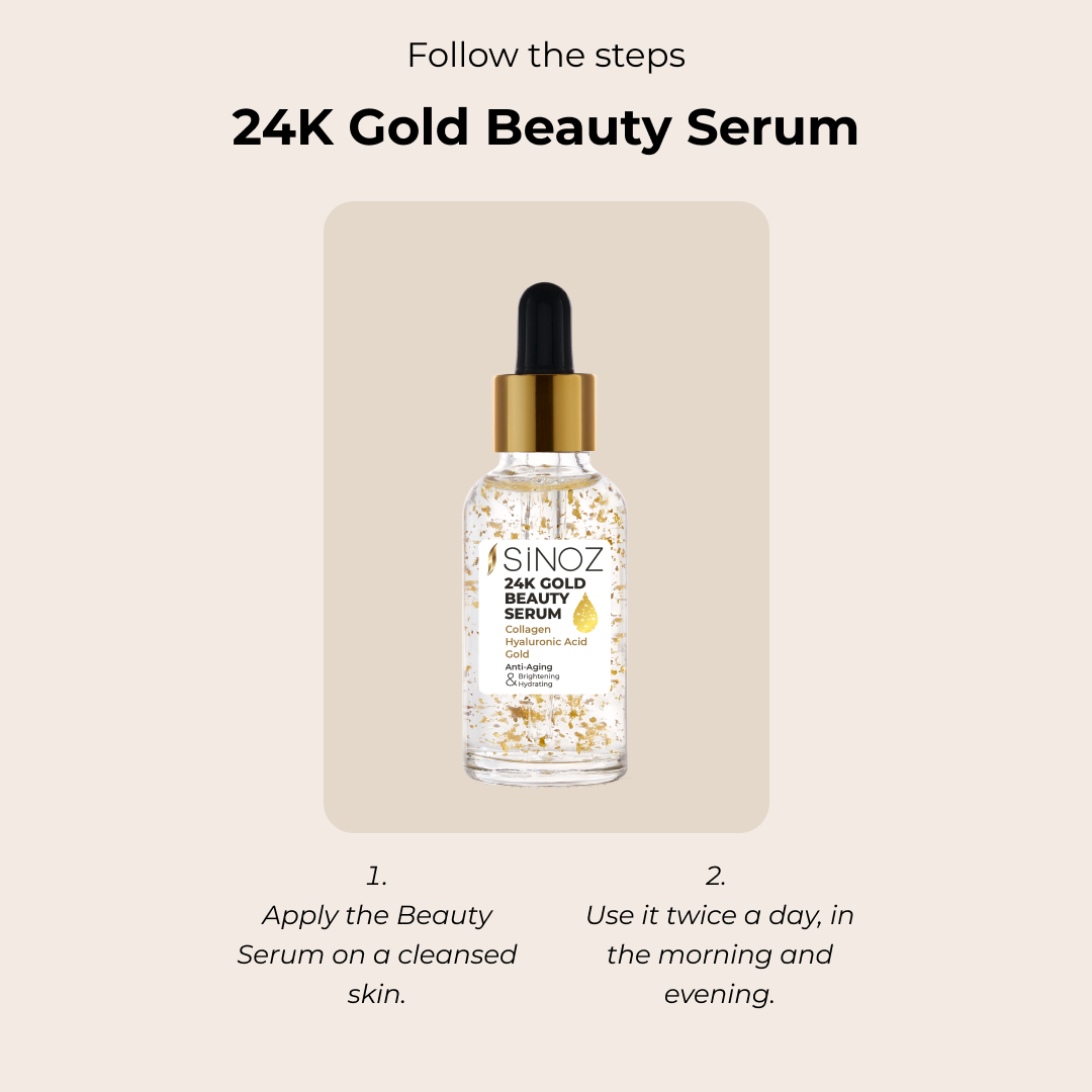 Sinoz 24K Gold Beauty Face Care Serum, 30ML