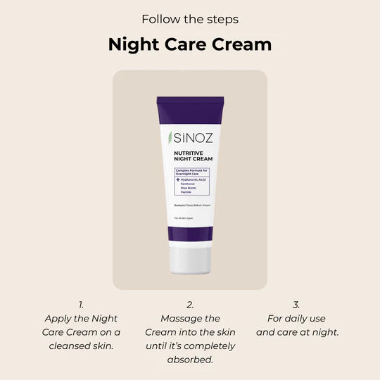 Sinoz Nutritive Night Cream with Hyaluronic Acid, 50ML