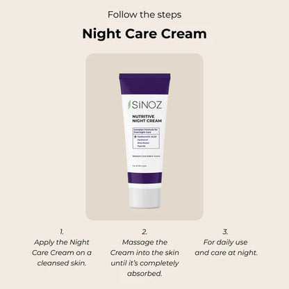 Sinoz Nutritive Night Cream with Hyaluronic Acid, 50ML