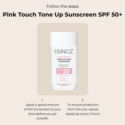 Sinoz Pink Touch Tone Up Fluid Sunscreen SPF 50+, 50ML