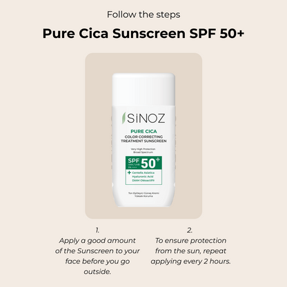 Sinoz Pure Cica Color Correcting Fluid Sunscreen SPF 50+, 50ML