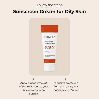 Sinoz Sunscreen for Oily Skin SPF 50+, 50ML