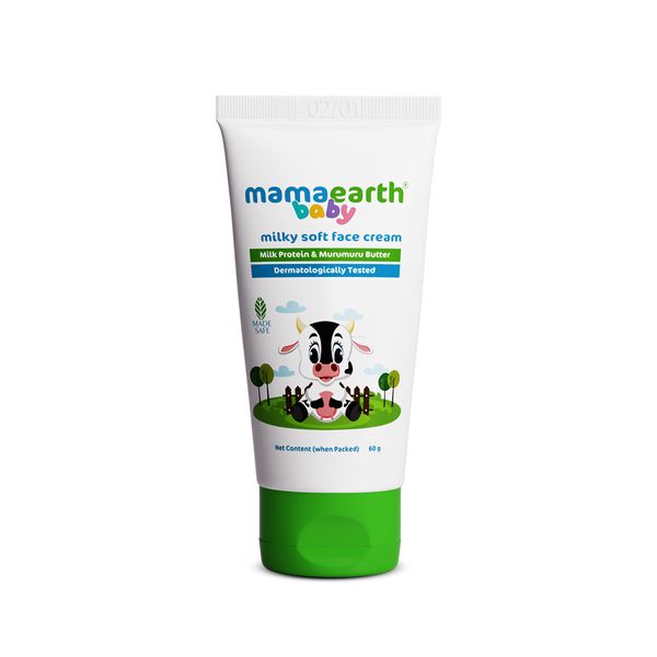 Mamaearth Milky Soft Face Cream With Murumuru Butter For Babies, 60 ML