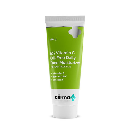 The Derma Co. 5% Vitamin C Oil-Free Daily Face Moisturizer for Skin Radiance, 100 GM