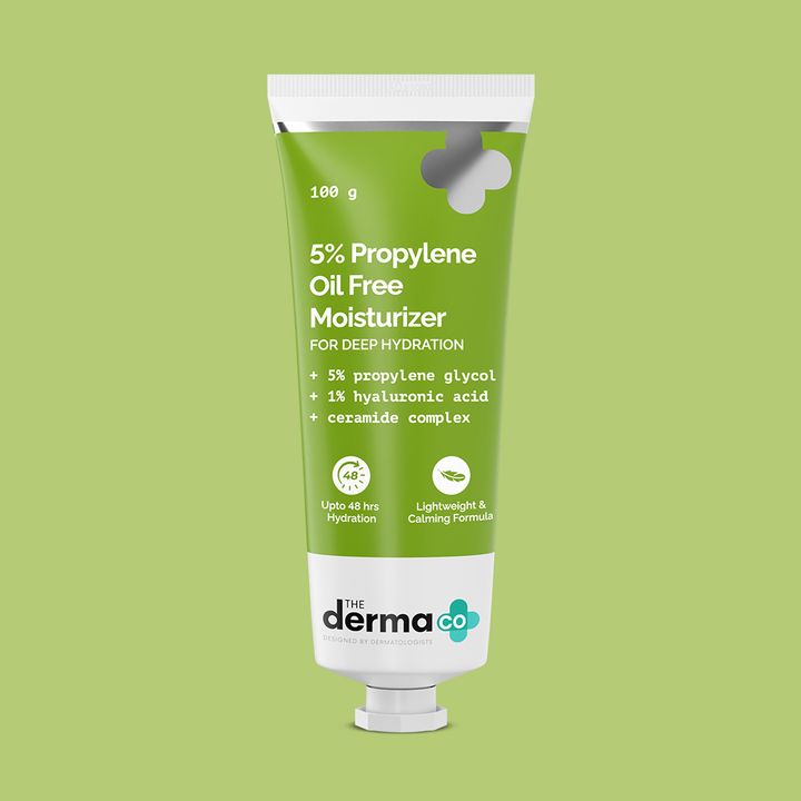 The Derma Co. 5% Propylene Oil-Free Moisturizer with Propylene Glycol & Hyaluronic Acid, 100 GM