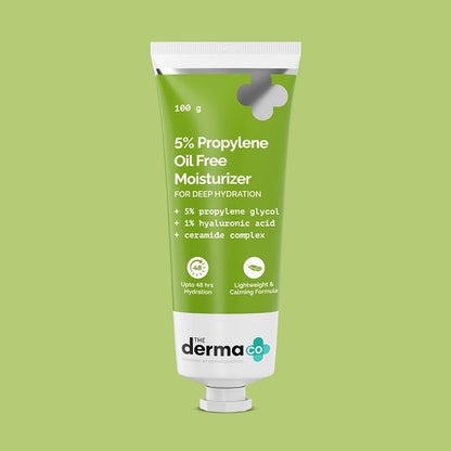 The Derma Co. 5% Propylene Oil-Free Moisturizer with Propylene Glycol & Hyaluronic Acid, 100 GM