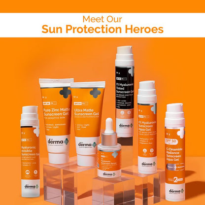 The Derma Co. C-Cinamide Radiance Sunscreen Aqua Gel with SPF 50 & PA++++, 50 GM