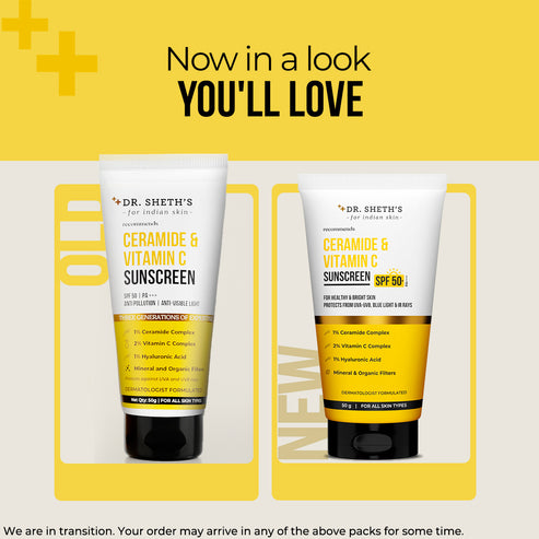Dr. Sheth’s Ceramide & Vitamin C Sunscreen, 50 GM