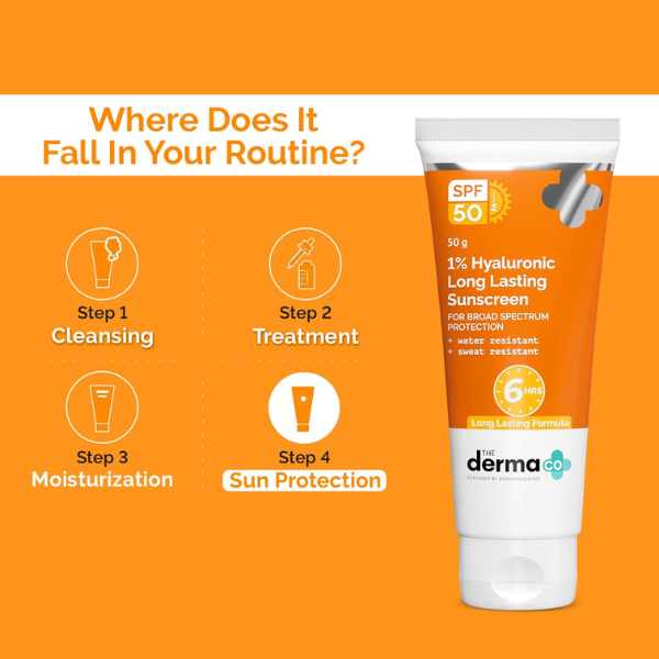 The Derma Co. 1% Hyaluronic Long Lasting Sunscreen, 50 GM