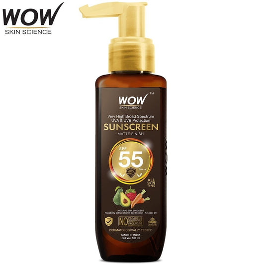 WOW SKIN SCIENCE SUNSCREEN MATTE FUNUSH SPF 55, 100 ML