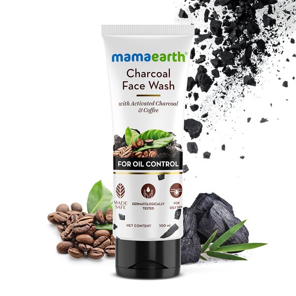 Mamaearth Charcoal Natural Face Wash for oil control and pollution defense, 100 ML