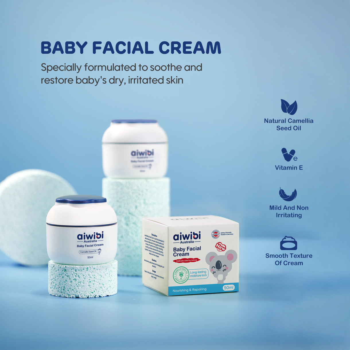 Aiwibi Camellia Seed Facial Cream, 50 GM