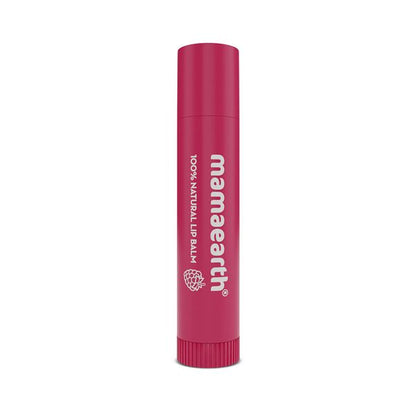 Mamaearth Nourishing Lip Balm 100% Natural With Vitamin E And Raspberry, 4 GM