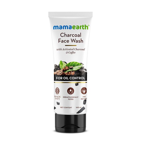 Mamaearth Charcoal Natural Face Wash for oil control and pollution defense, 100 ML