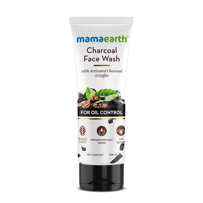 Mamaearth Charcoal Natural Face Wash for oil control and pollution defense, 100 ML