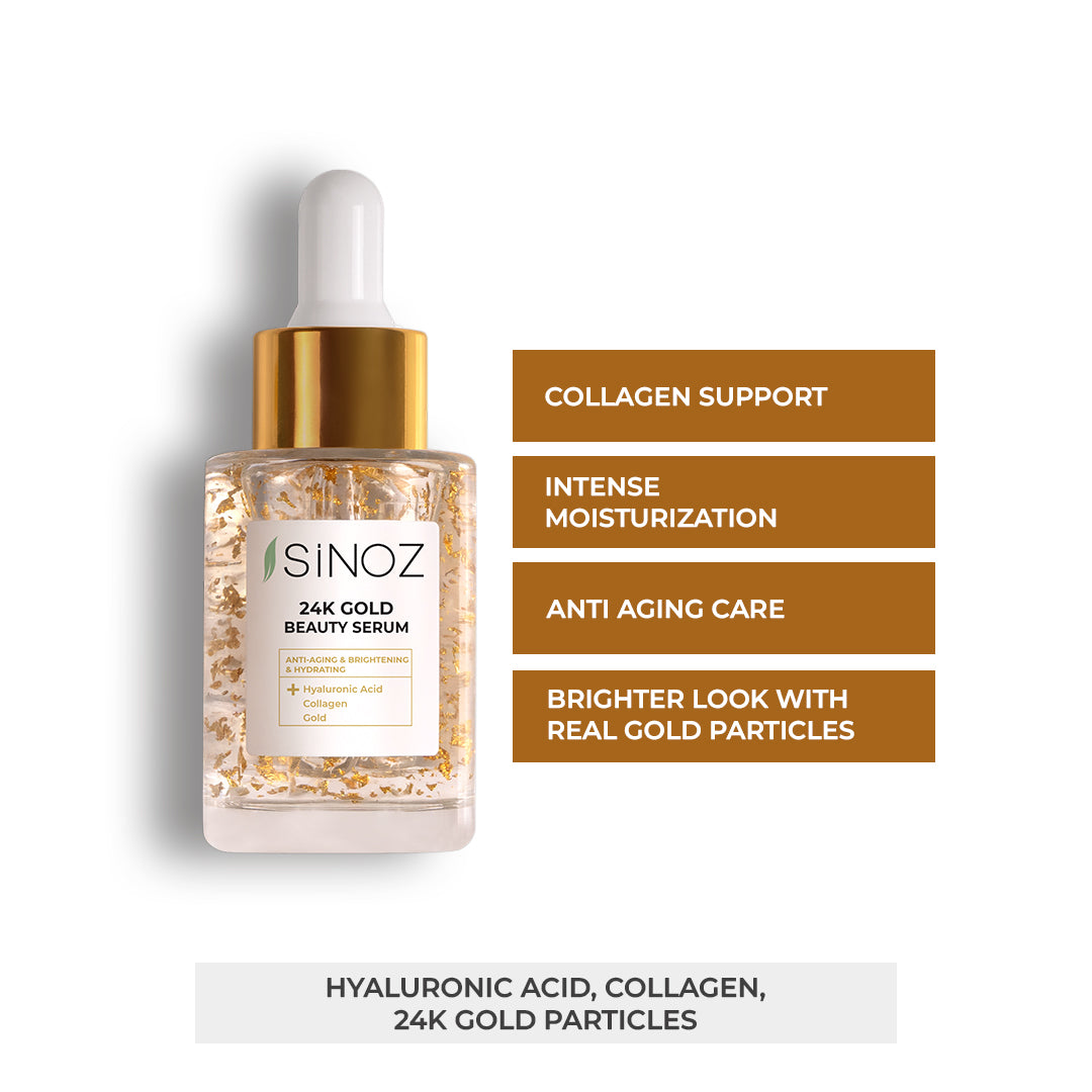 Sinoz 24K Gold Beauty Face Care Serum, 30ML