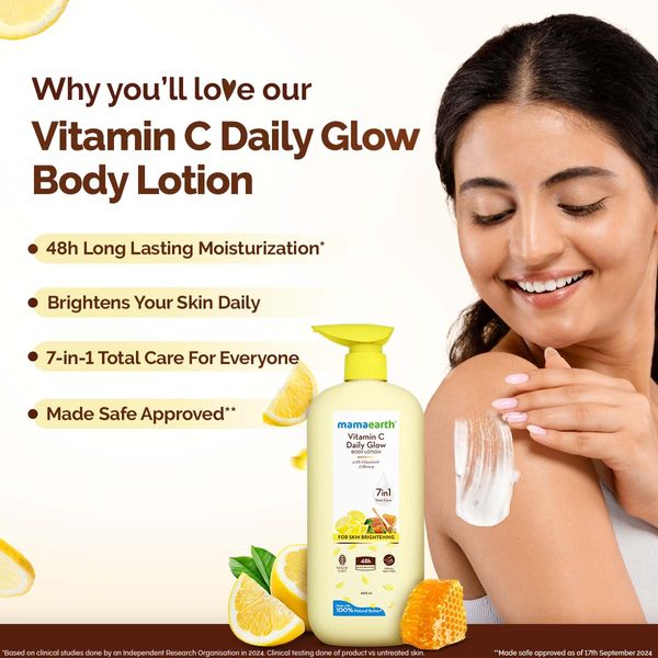 Mamaearth Vitamin C Daily Glow Body Lotion, 400 ML