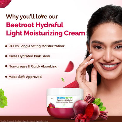 Mamaearth Beetroot Hydraful Moisturizing Cream, 200 GM