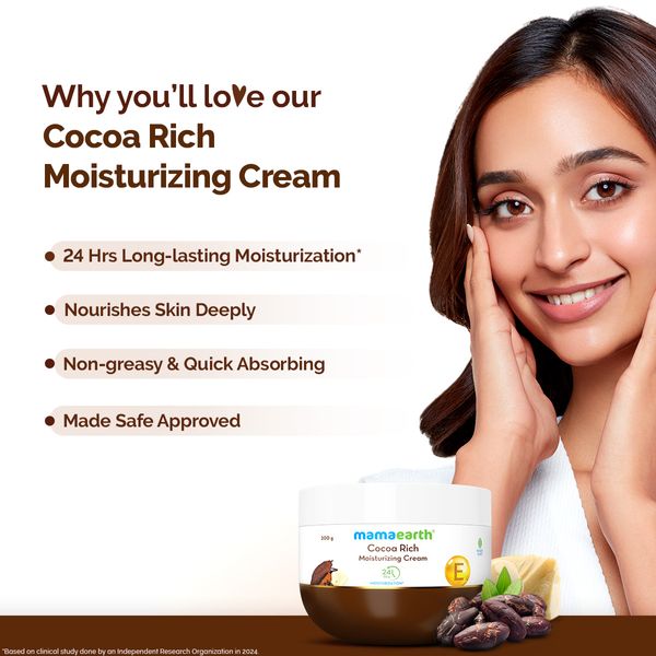Mamaearth Cocoa Rich Moisturizing Cream, 200 GM