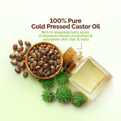 Mamaearth Castor Oil for Healthier Skin, Hair and Nails with 100% Pure and Natural Cold-Pressed Oil, 150 ML