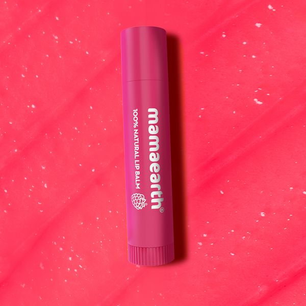 Mamaearth Nourishing Lip Balm 100% Natural With Vitamin E And Raspberry, 4 GM