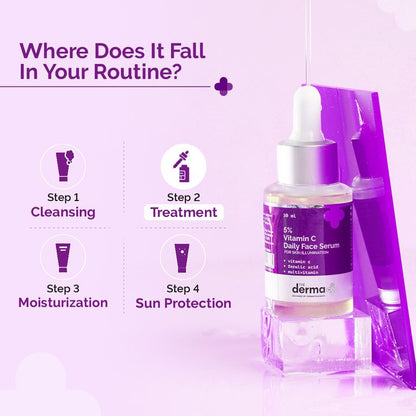 The Derma Co. 5% Vitamin C Daily Face Serum, 30 ML
