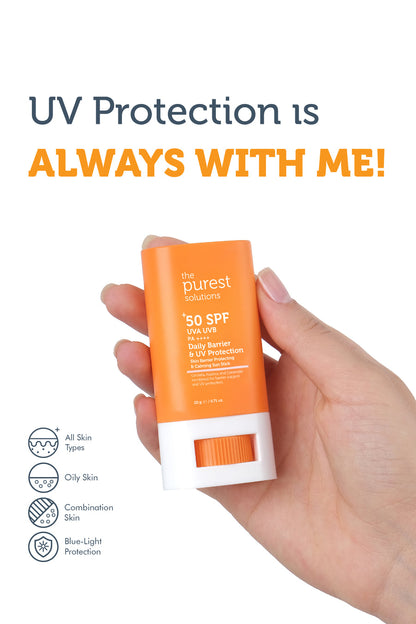 The Purest Solutions Barrier Repairing and Soothing High Sun Protection Stick SPF 50, 17GM