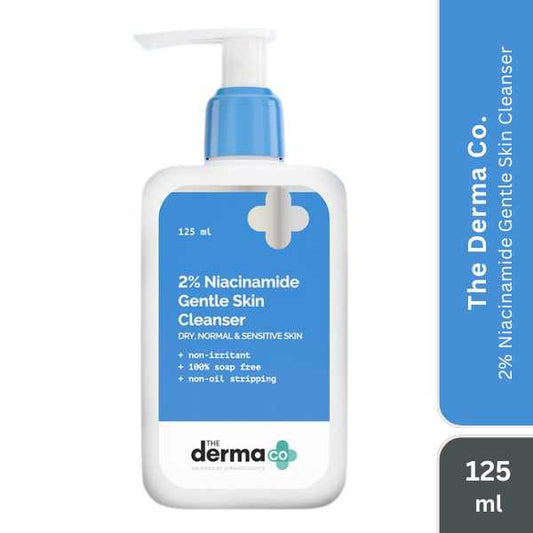 The Derma Co. 2% Niacinamide Gentle Skin Cleanser for Sensitive, Dry & Normal Skin, 125 ML