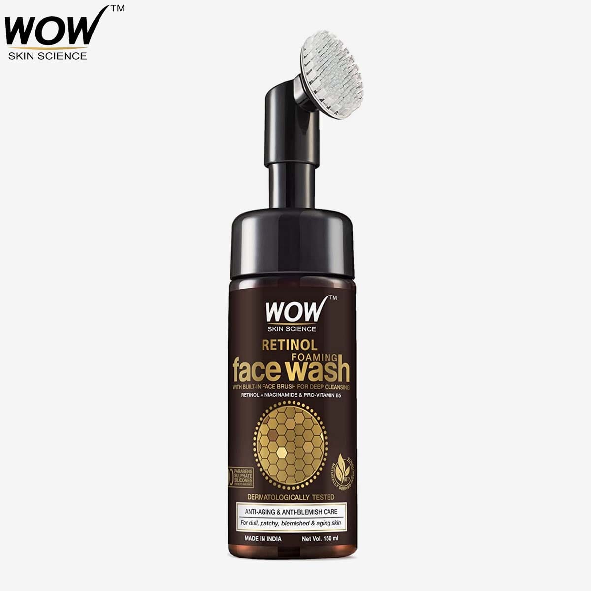 WOW SKIN SCIENCE RETINOL FOAMING FW W/BRUSH, 150ML