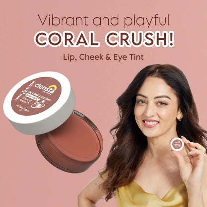Clensta Lush & Blush Lip, Cheek & Eye Tint 06 Coral Crush, 5 GM