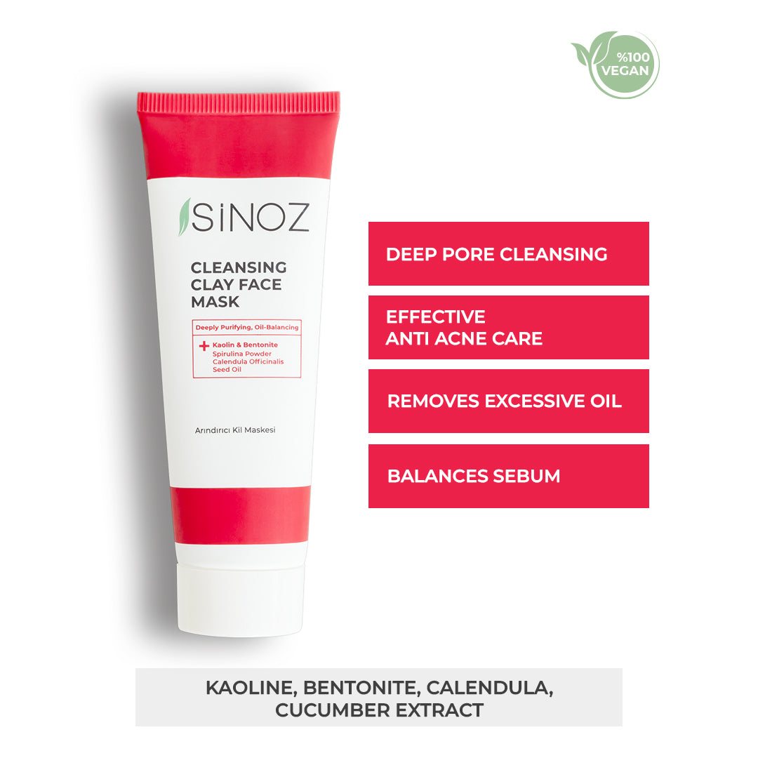 Sinoz Cleansing Clay Face Mask, 50ML