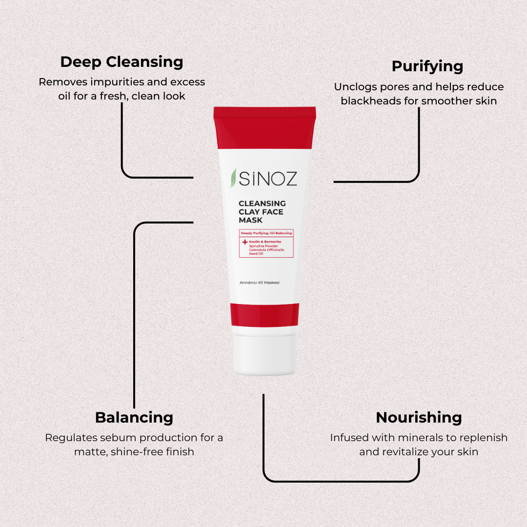 Sinoz Cleansing Clay Face Mask, 50ML