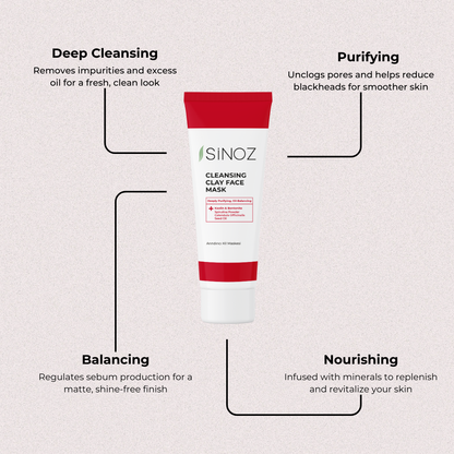 Sinoz Cleansing Clay Face Mask, 50ML
