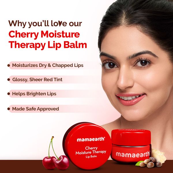Mamaearth Cherry Moisture Therapy Lip Balm, 15 GM
