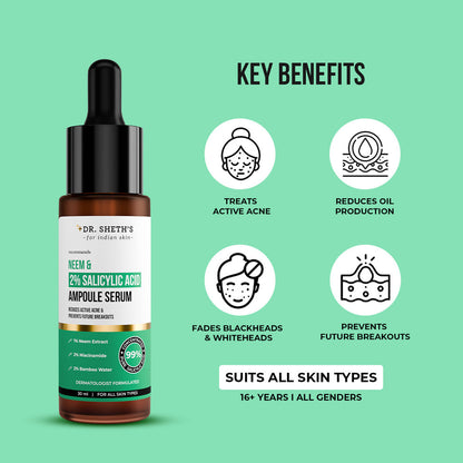 Dr. Sheth’s Neem & Salicylic Acid Serum, 30 ML